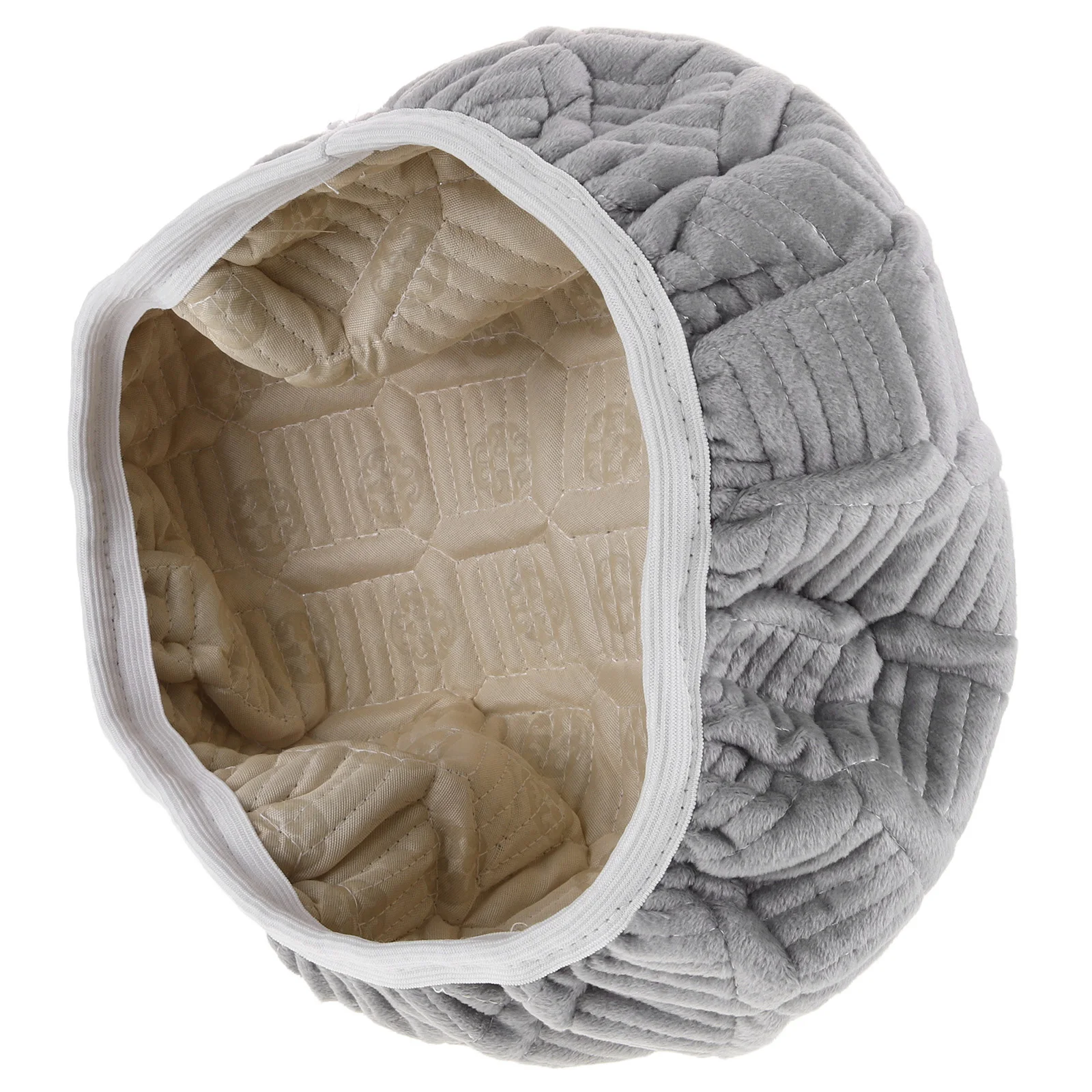 

Round Seat Covers Thickened Cushion Grey School Restaurant Bar Stool Slipcover Chair Protector Round Bar Chair Cover