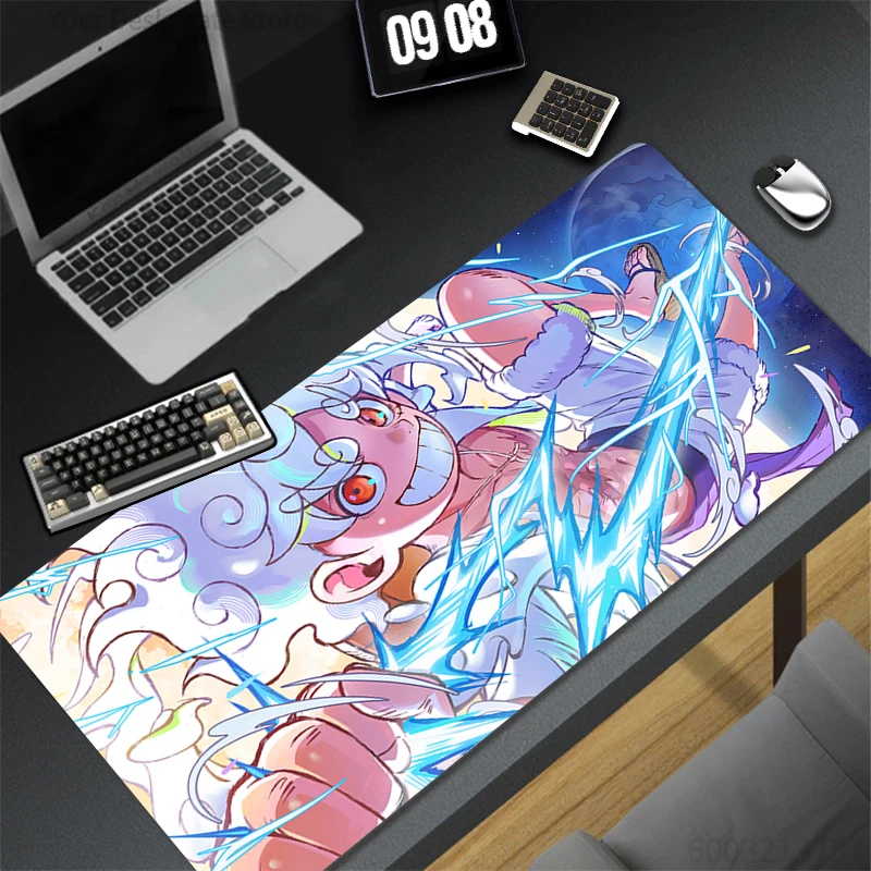 

Gaming Mouse Pad with Stitched Edge Non-Slip Base One Piece Extended Desk Mat Luffy Keyboard Mousepad for Office Home Computer