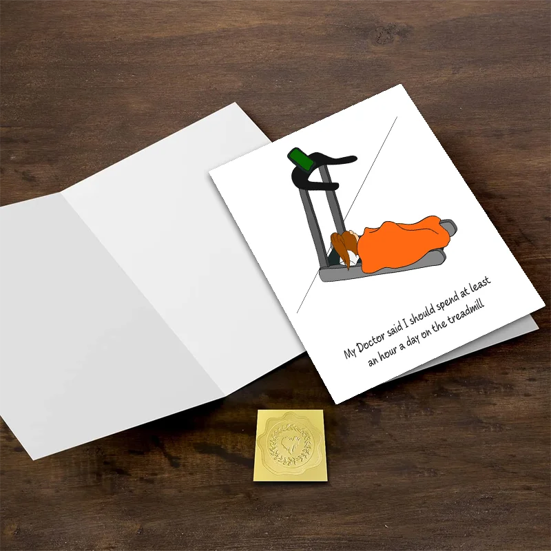 1 funny birthday card with interesting text and humorous graphics. Perfect gift for family, colleagues, friends, besties.