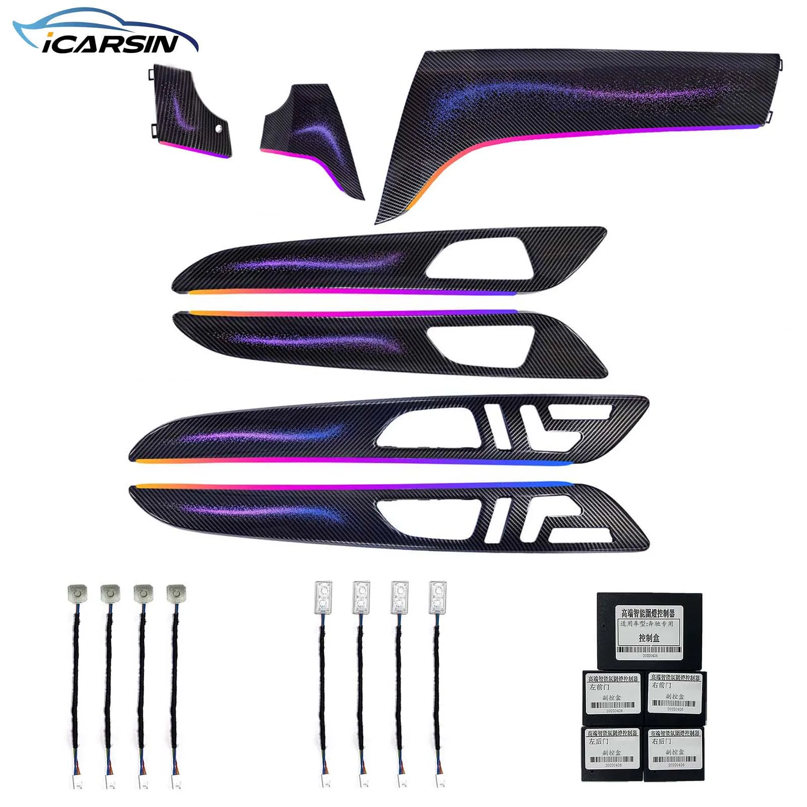 

ICarsin 64 Colors Symphony Colorful W166 Interior Ambient Lighting Upgrade Kit For Mercedes Benz ML/GL/GLE/GLS Light Trim