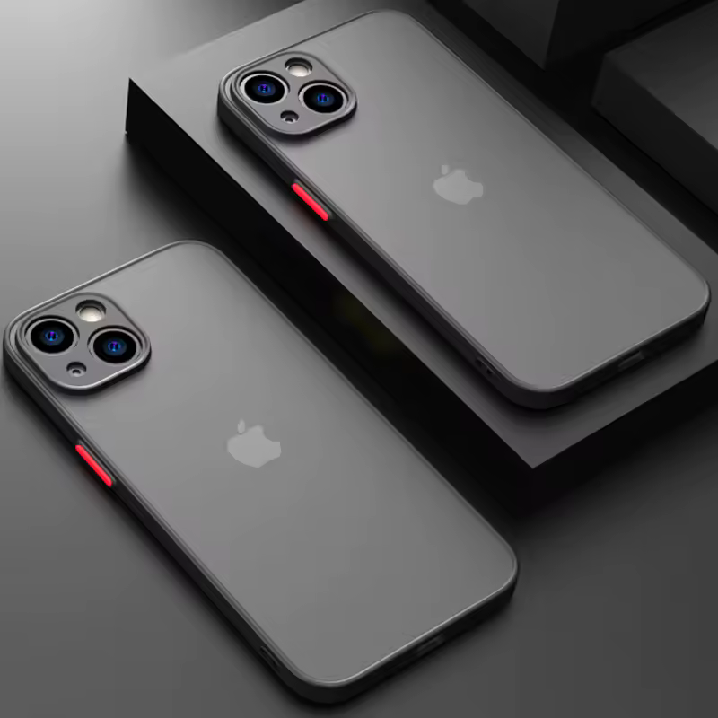 Матовый противоударный бронированный чехол для iPhone 13 11 12 14 Pro Max Mini X XS XR 7 8 Plus, роскошный силиконовый бампер, прозрачный жесткий поликарбонатный чехол.