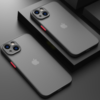 Shockproof Armor Matte Case For iPhone 13 11 12 14 Pro Max Mini X XS XR 7 8 Plus Luxury Silicone Bumper Clear Hard PC Cover Capa