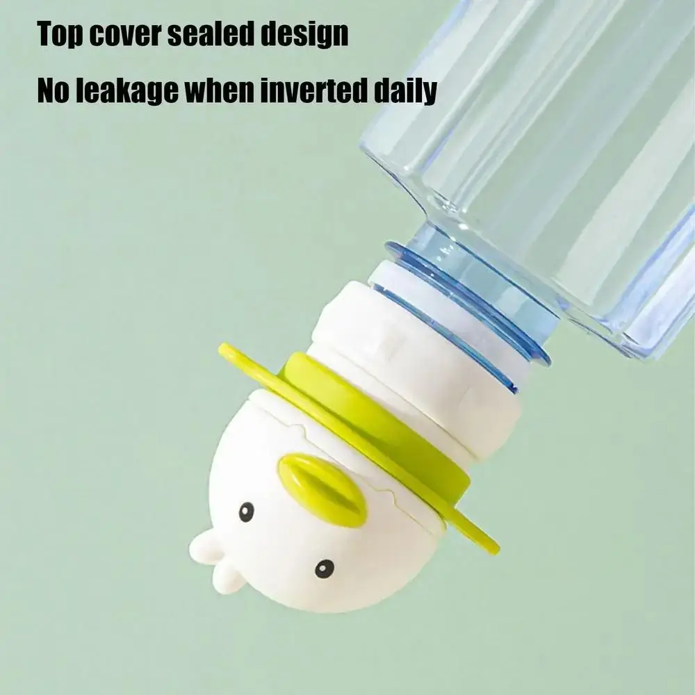 

Крышка для детской бутылочки с рисунком утки и ремешком на плечо, 2-в-1: сменная крышка-поилка с трубочкой для кормления