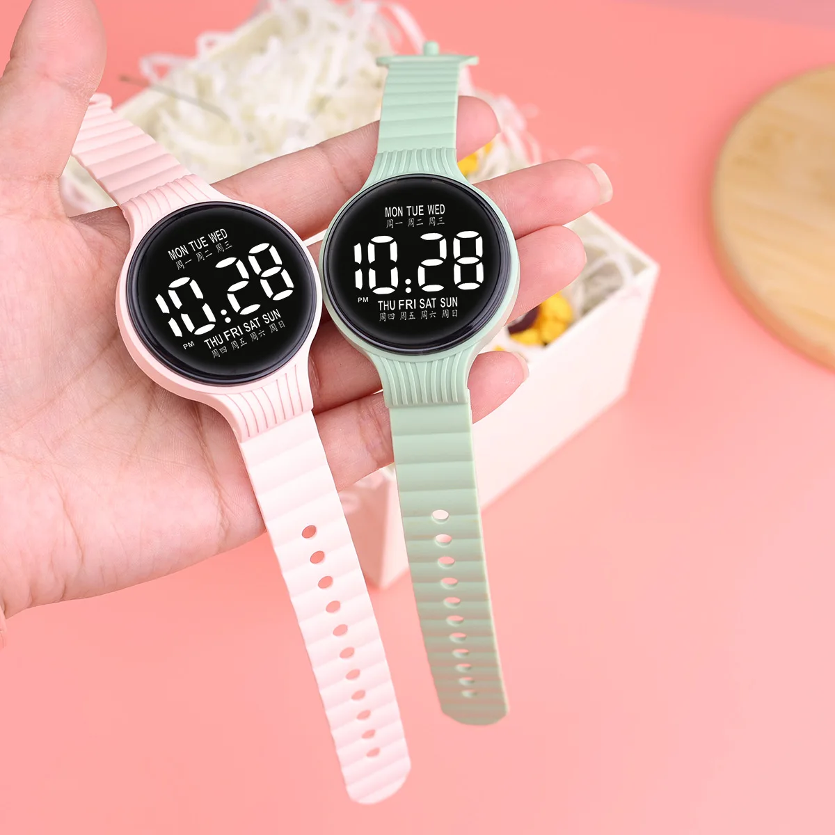 Orologi da polso digitali a LED per bambini Studenti Orologio sportivo impermeabile per bambini Ragazzo Ragazza Orologi elettronici con cinturino in silicone per esterni