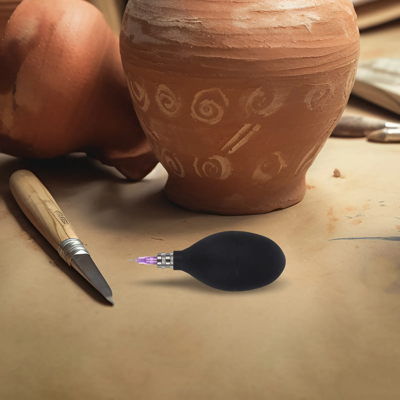 1Set Pottery Tools Precision Rubber Squeeze Bottle for Ceramic Glaze Application Fine Detail Pottery Decoration Slip Trailing