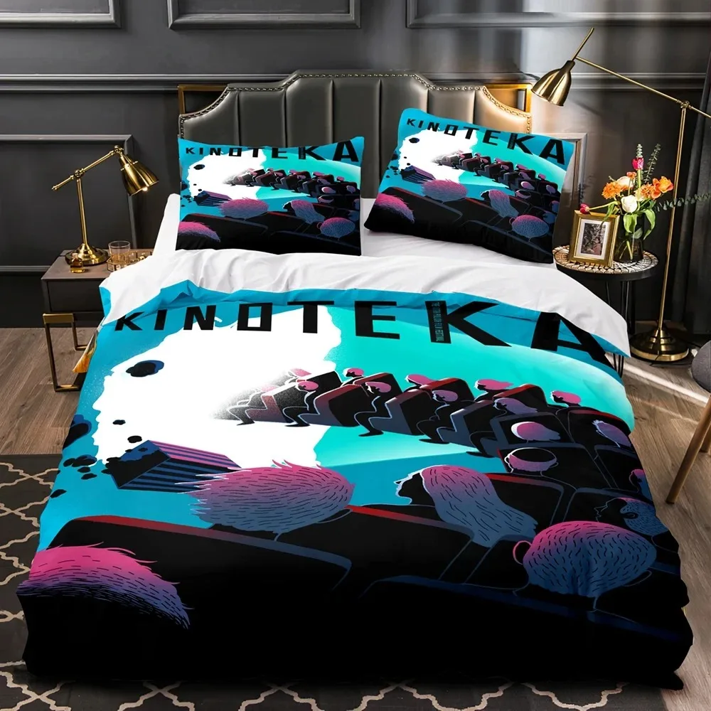 

3D Print Kinoteka Bedding Set Duvet Cover Bed Set Quilt Cover Pillowcase Comforter king Queen Size Boys Adult Bedding Set