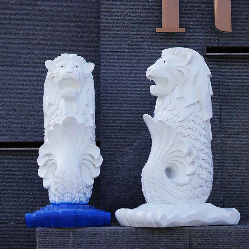 Merlion Ornament Outdoor Model Water Pond Hotel Decorative Animal Fountain