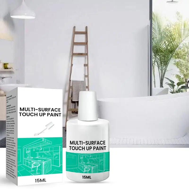 White Paint For Chips Interior House Appliance Paint Repair Interior House Appliance Paint Repair Multi-Surface Paint With Brush