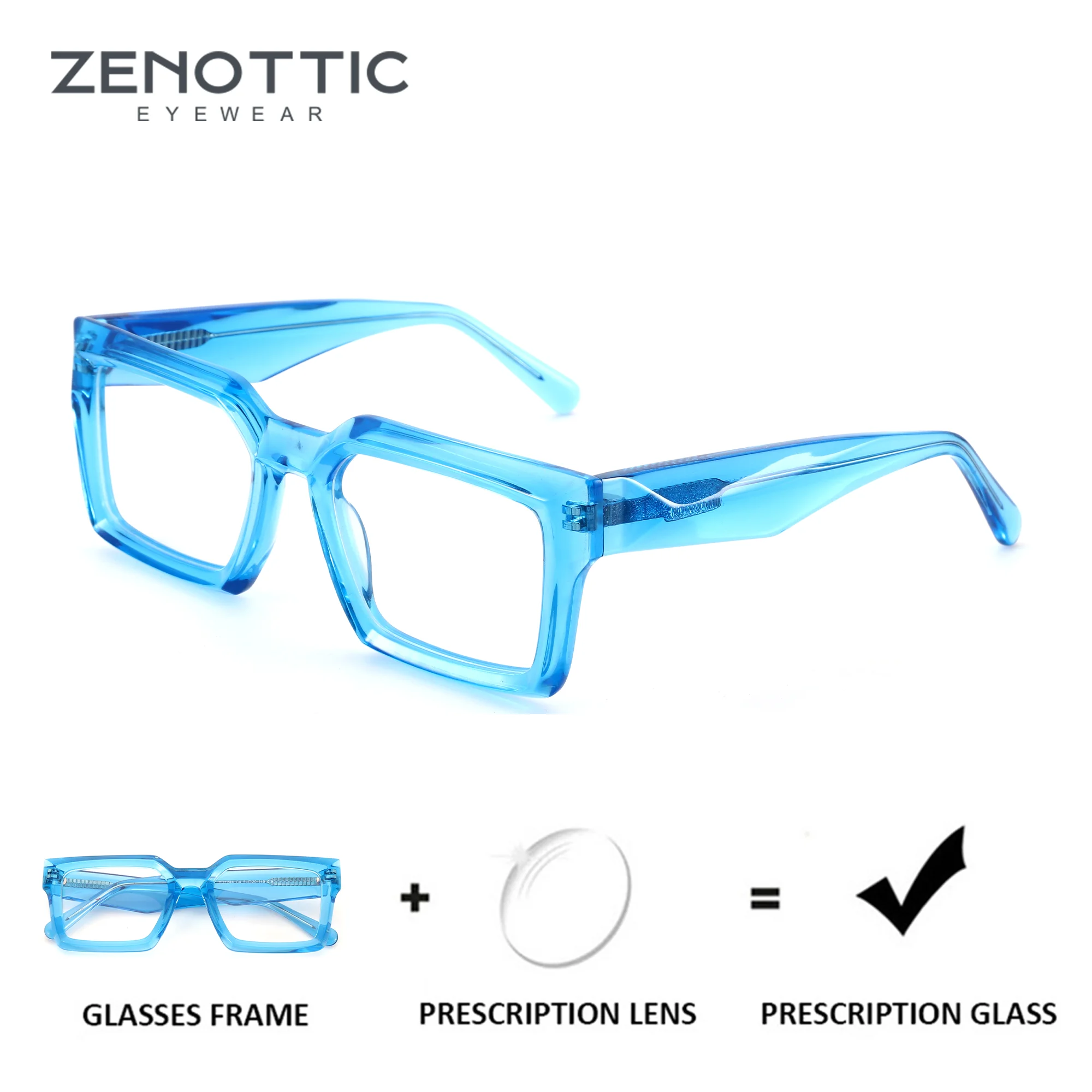 

ZENOTTIC (размер M) модные ацетатные прямоугольные очки по рецепту для мужчин фотохромные оптические очки прогрессивные очки
