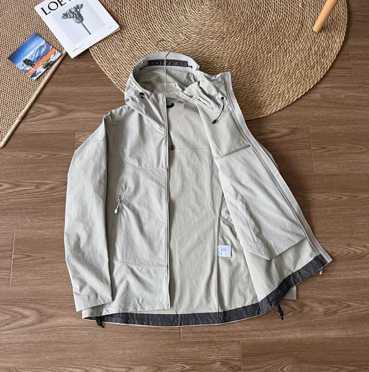Herren-Softshell-Kapuzenjacke – Leichte Reißverschluss-Jacke für den Alltag im Herbst und für Outdoor-Aktivitäten – Detail 8