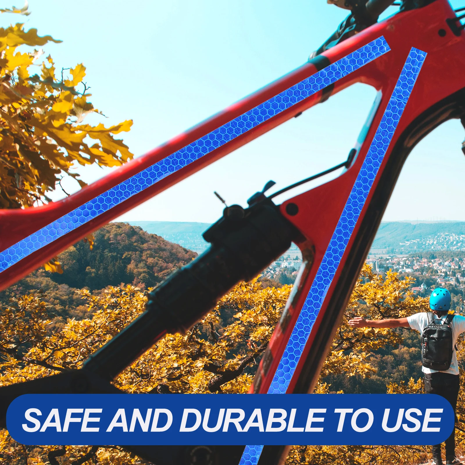 

7 Rolls Reflective Stickers Glow in The Dark Bike Rim Decoration Warning Safety Tape Motorbike Bicycle Accessories