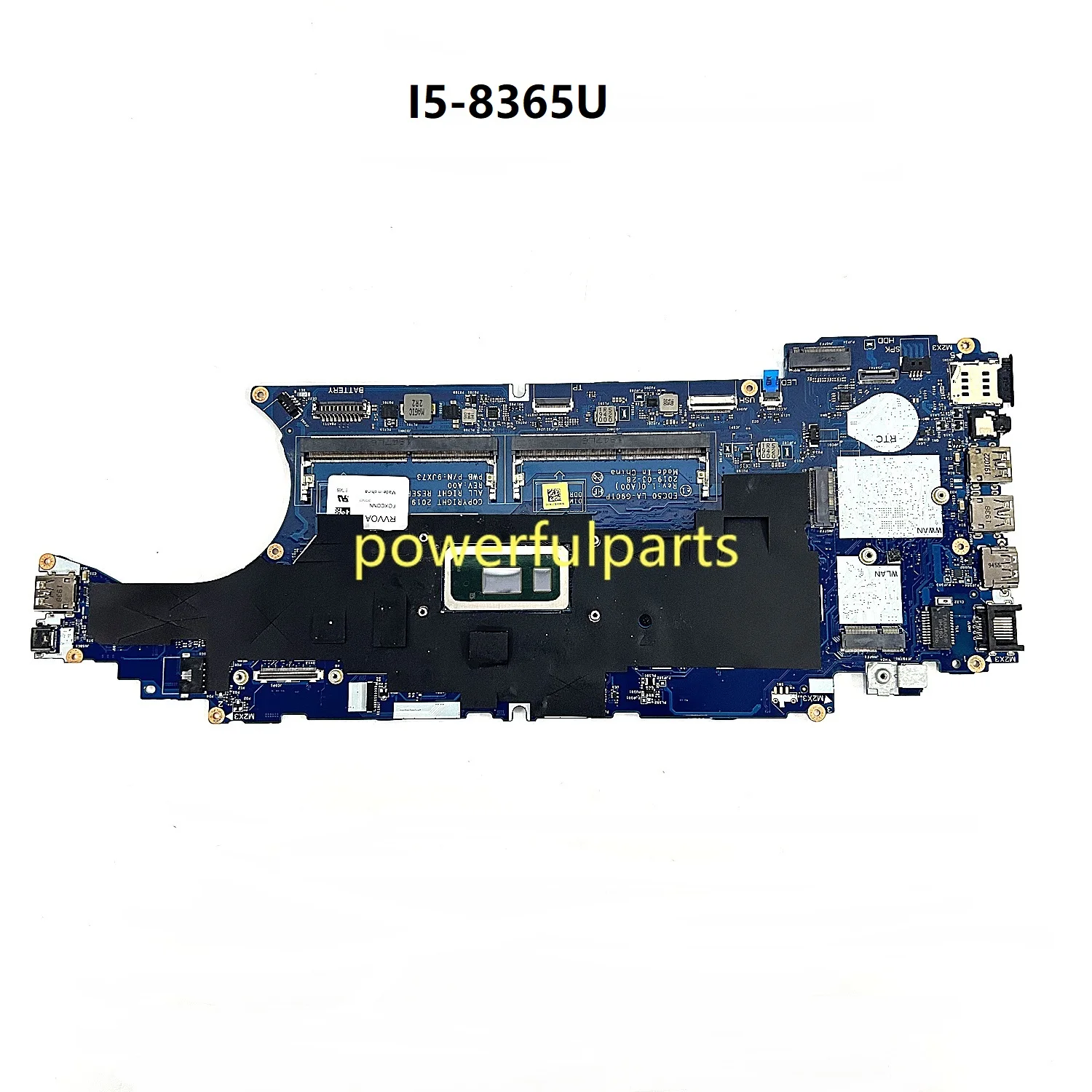 

EDC50 LA-G901P для материнской платы DELL Latitude 5500 0J16NW SRF9Z I5-8365U, процессор работает в порядке