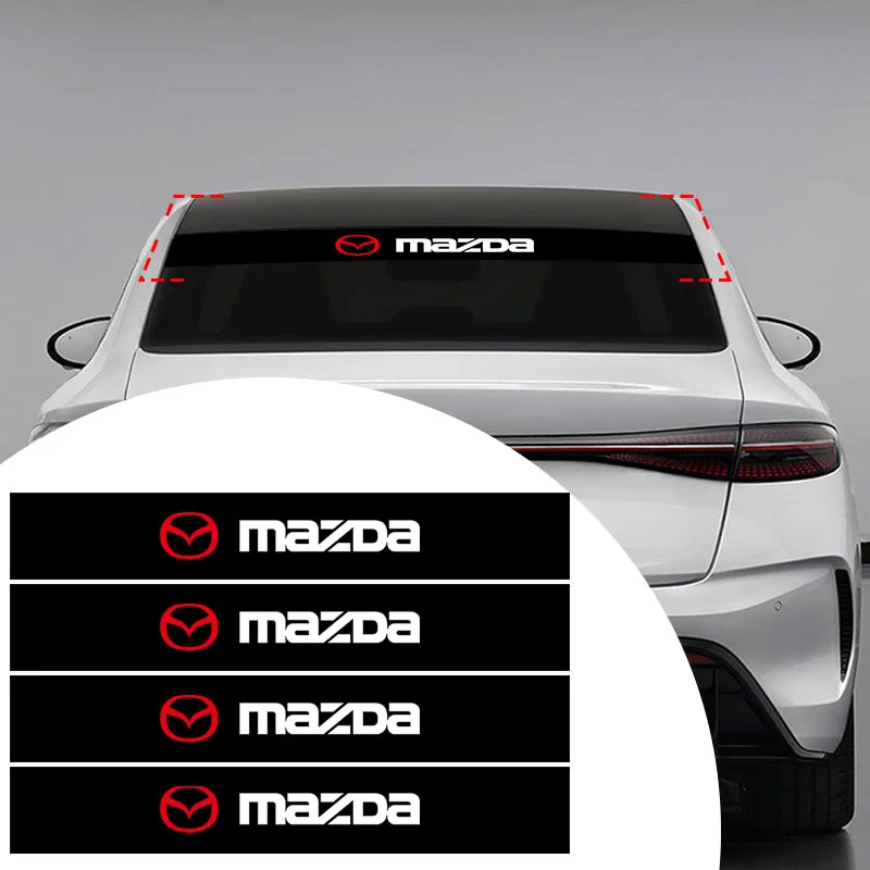 Car Front Windshield Stickers Front and Rear Decorative Decals for Mazda CX5 2 3 Bk 6 Gg Gj 3 6 MS SPEED CX30 Wheel Center Caps