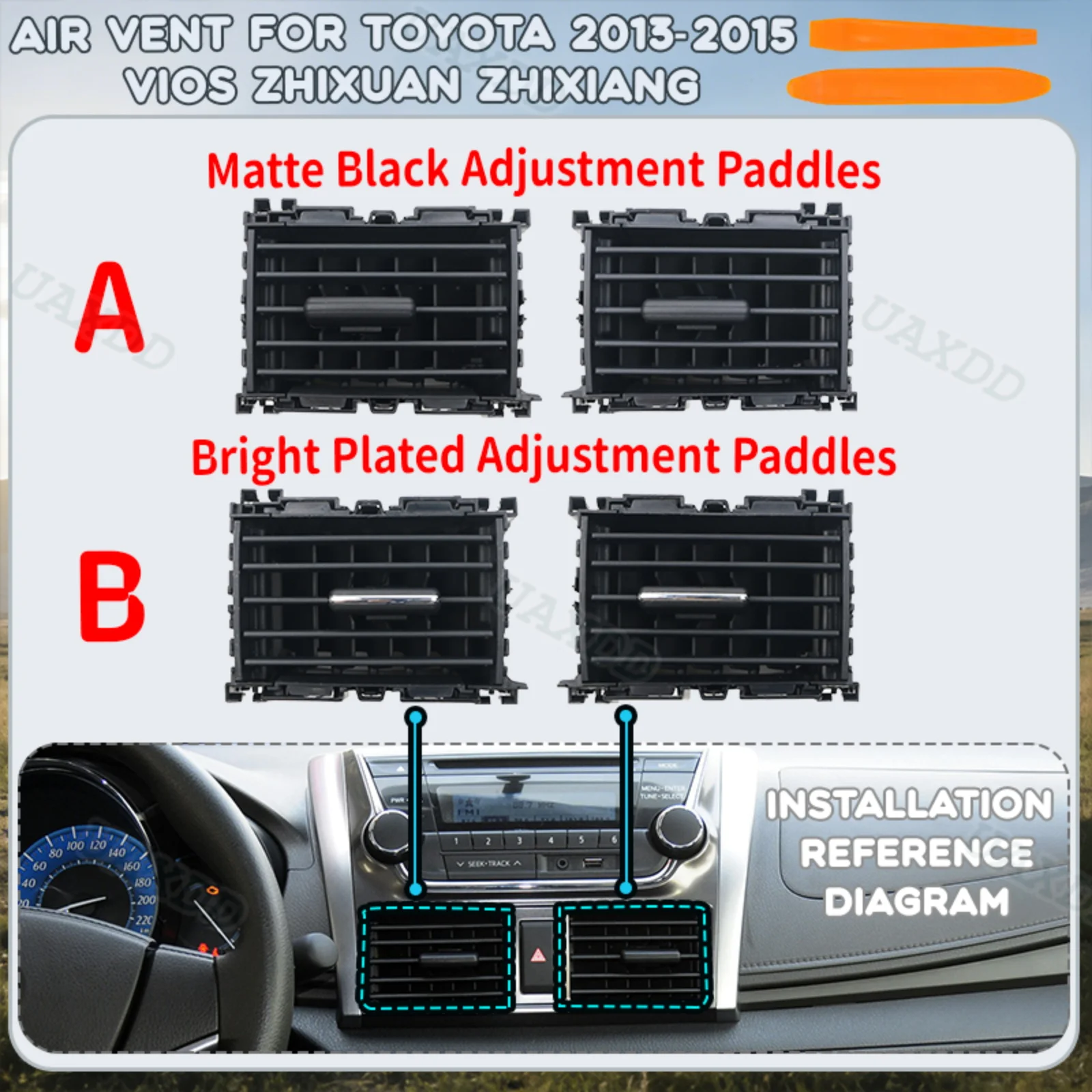 For Toyota 2013-2015 Vios Zhixuan Zhixiang ventilation Nozzle Parts AC Car Kit Automotive air conditioning vent grille assembly
