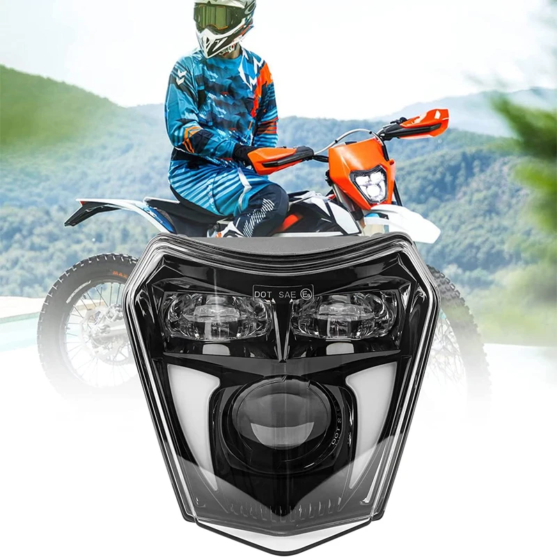 

For KTM Led Motorcycle Headlight 12V Enduro Motocross Accessorie XCW XC SX-F XC-W TE TC FE 125 250 300 350 450 530 690 Headlamp