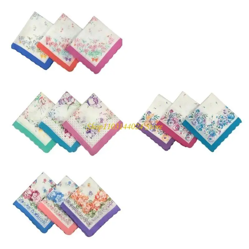 N5KE Kwiatowy wzór chusteczka dla kobiet chusteczka ślubna kieszonka kieszonkowa na prezent ślubny panny młodej