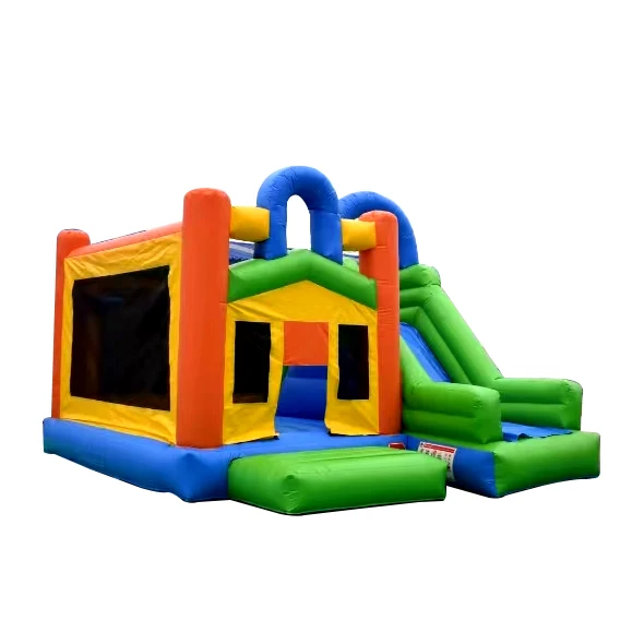 Commercial Kids Inflatable Bounce House Combo Simple Jumping Castle 5x5x4M Inflatable Bouncy Castle with Slide for Kids Partypro