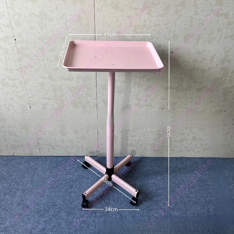 New Pink Salon Tray Cart Beauty Salon Cart Tattoo Embroidery Tool