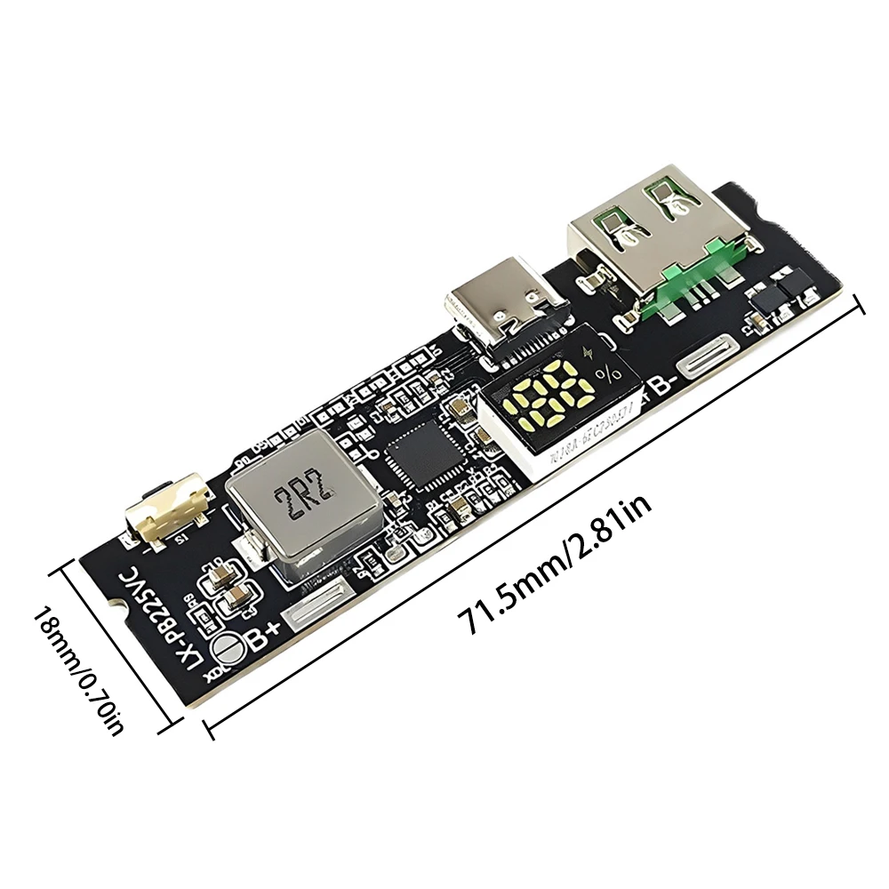 22.5 واط اتجاهين شحن سريع بنك الطاقة المحمول 18650 وحدة شحن مع شاشة ديجيتال منفذ USB/type-c دعم Vooc
