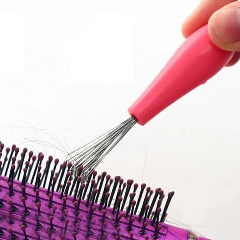 1pc Mini Comb Hair Brush Cleaner Plastic Handle Cleaning Brush Remover Embedded Tools Hair Brush Cleaning Tool Comb Cleaner Claw