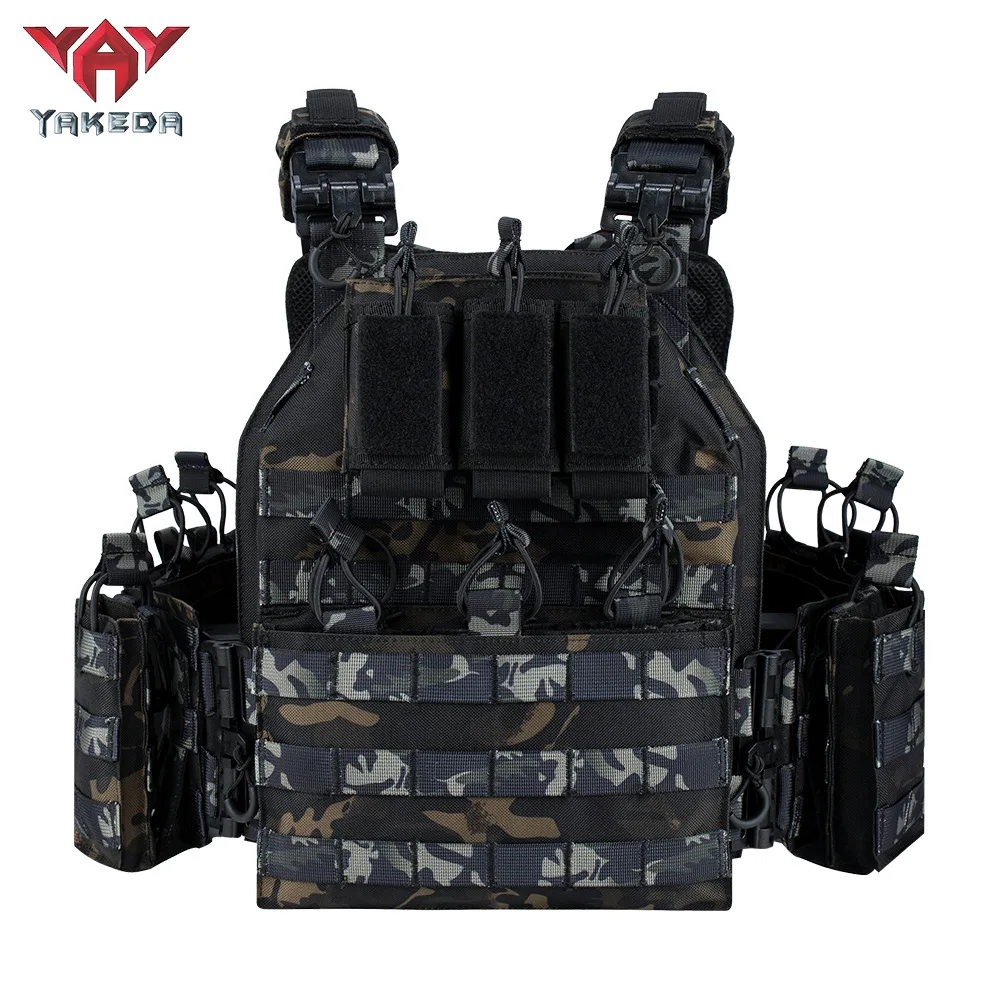 YAKEDA Outdoor Quick Release Tactical Vest 6094 Tactical Vest for Training Hunting Athletic CS Training Equipment