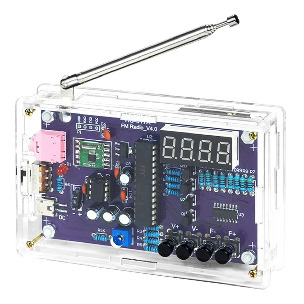 Radio Assembly Kit FM Circuit Board Making Microcontroller DIY Electronic Production Soldering Practice Loose Parts