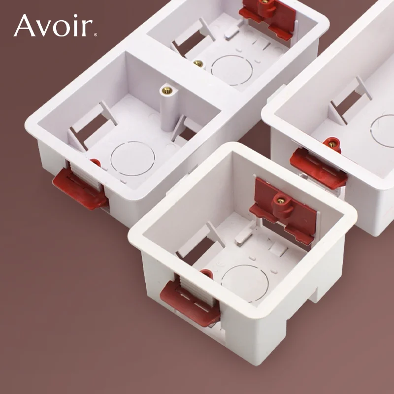 Avoir Plastic Drywall  Gypsum Board Box 35/45mm Depth Embedded Cassette 86 146 172 Type Wall Power Socket Switch Mounting Boxes