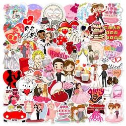 10/30/50PCS Neue Hochzeit Vorschlag Liebe Cartoon Aufkleber DIY Laptop Gepäck Skateboard Graffiti Decals Spaß für kid Spielzeug Geschenk