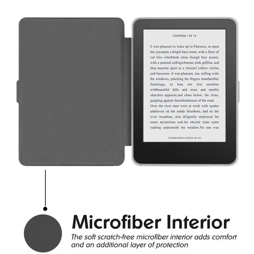 Auto Sleep/Wake e-Reader Case 6 inch Acrylic Protective Shell Leather Shockproof N365 Smart Funda for KOBO Clara Colour/BW/2E
