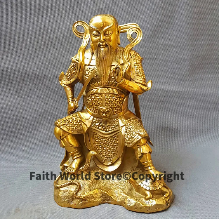 

40CM large HOME House Shop hall lobby business Exorcise evil spirits talisman God Emperor Xuanwu Great Zhenwu GOD brass statue