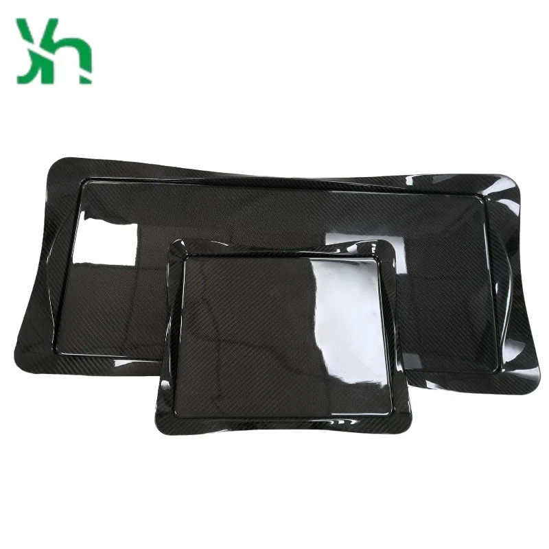 Bandeja para servir de fibra de carbono seca 3K, patrón de tejido de sarga, placa liviana y duradera