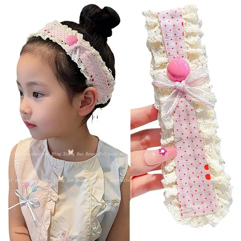 Gestricktes Buntes Blumenmuster Magic Tape Stirnband für Frauen und Mädchen Süßes Haar-Ornament Kopfbedeckung Stirnband Modisches Haar-Accessoire – Detail 11