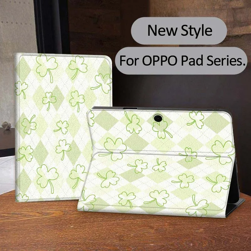 

Fourleaf Clover Pattern For OPPO Realme Pad 3 11 2 4 Pro Air Neo SE X 11.61 11.4 12.1 13.2 Inch Tablet Case