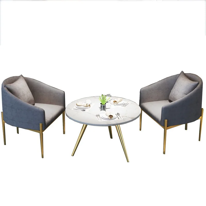 

Single sofa chair, milk tea shop cafe creative leisure card seat hotel lobby sofa coffee table combination