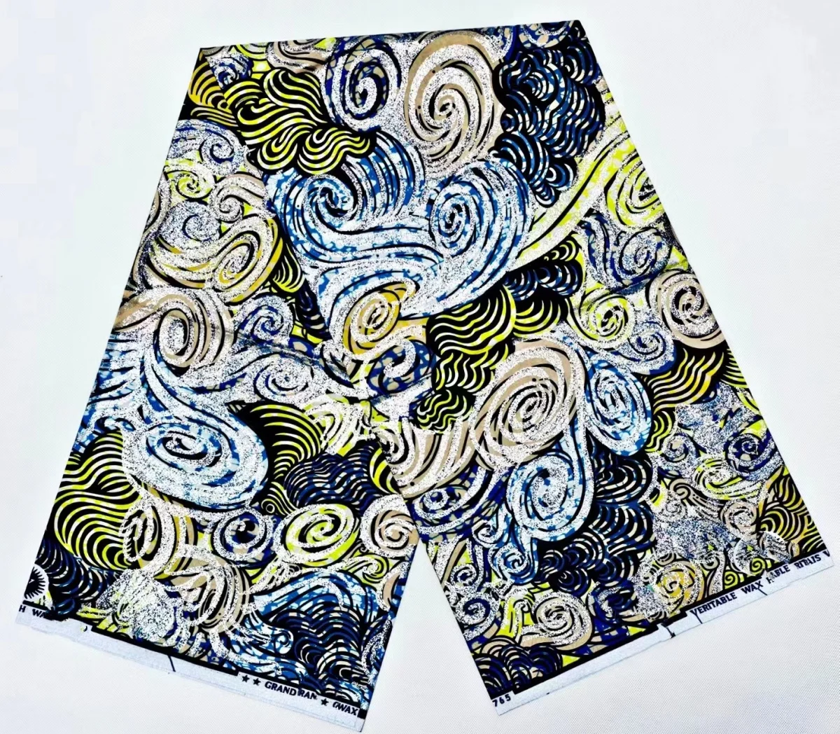 

2025 New Style African Fabrics Nigeria Godlen Wax Print High Quality African Wax with Golden Fabrics For Patchwor TT5