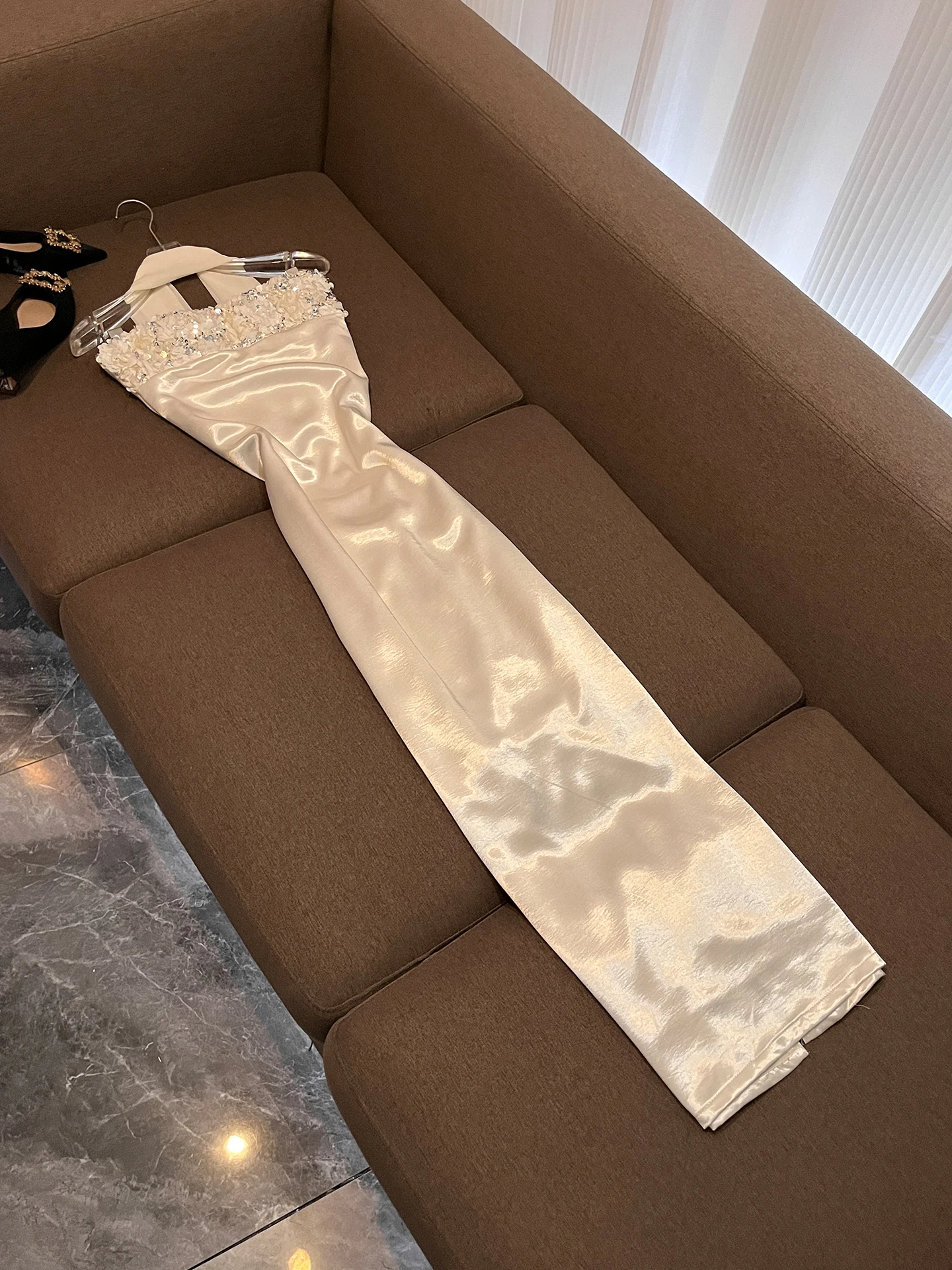 

Elegant Slim Fit Wedding Dress in Apricot for Women 2026 New Super Fairy Tale Luxury Custom Made Skirt P592