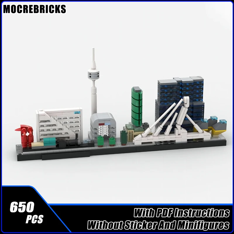 

650PCS Modern Famous City Street View Rotterdam Skyline Architecture Building Blocks Sets Technology Bricks Model Kid’s Toys Set