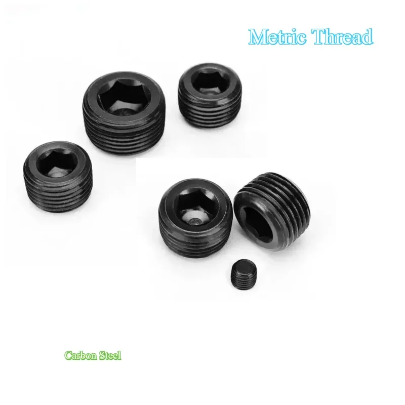 M6 M8 M10 M12-M36 Male Carbon Steel Countersunk End Plug Cap With Hex Socket End Plug Cap Hydraulic