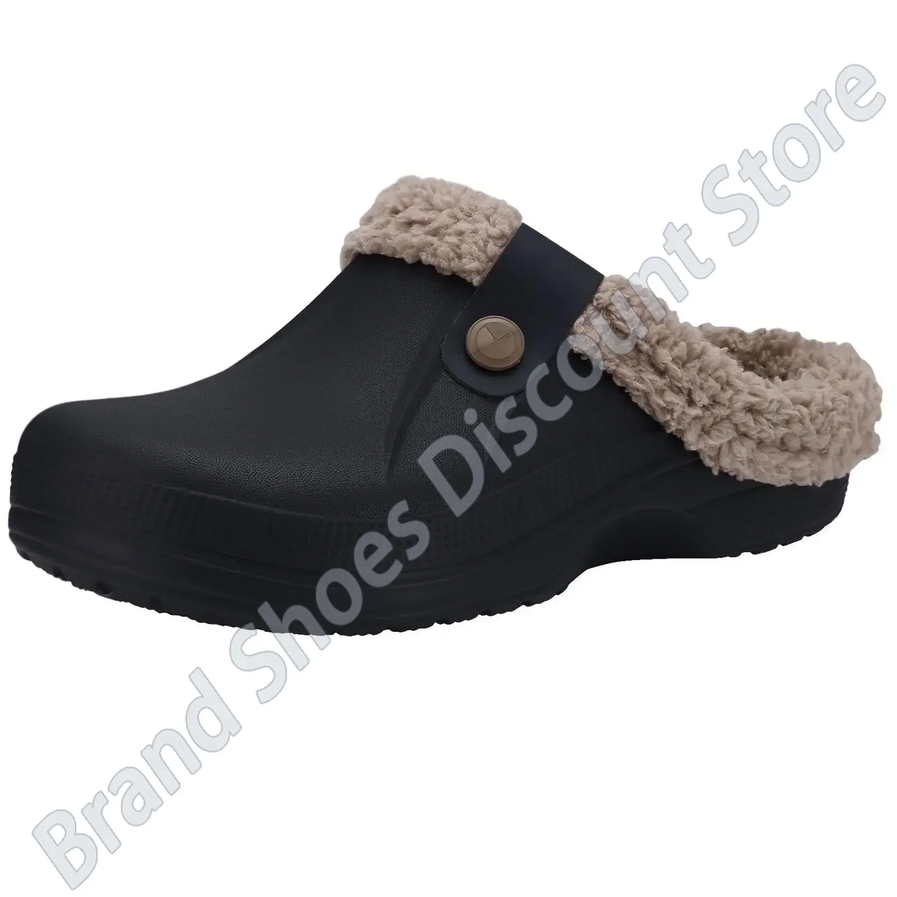 EVA Fur Clogs ผู้หญิงรองเท้าในร่มรองเท้าแตะกลางแจ้งกันน้ําสวนรองเท้าคู่ Casual Fuzzy รองเท้าแตะ