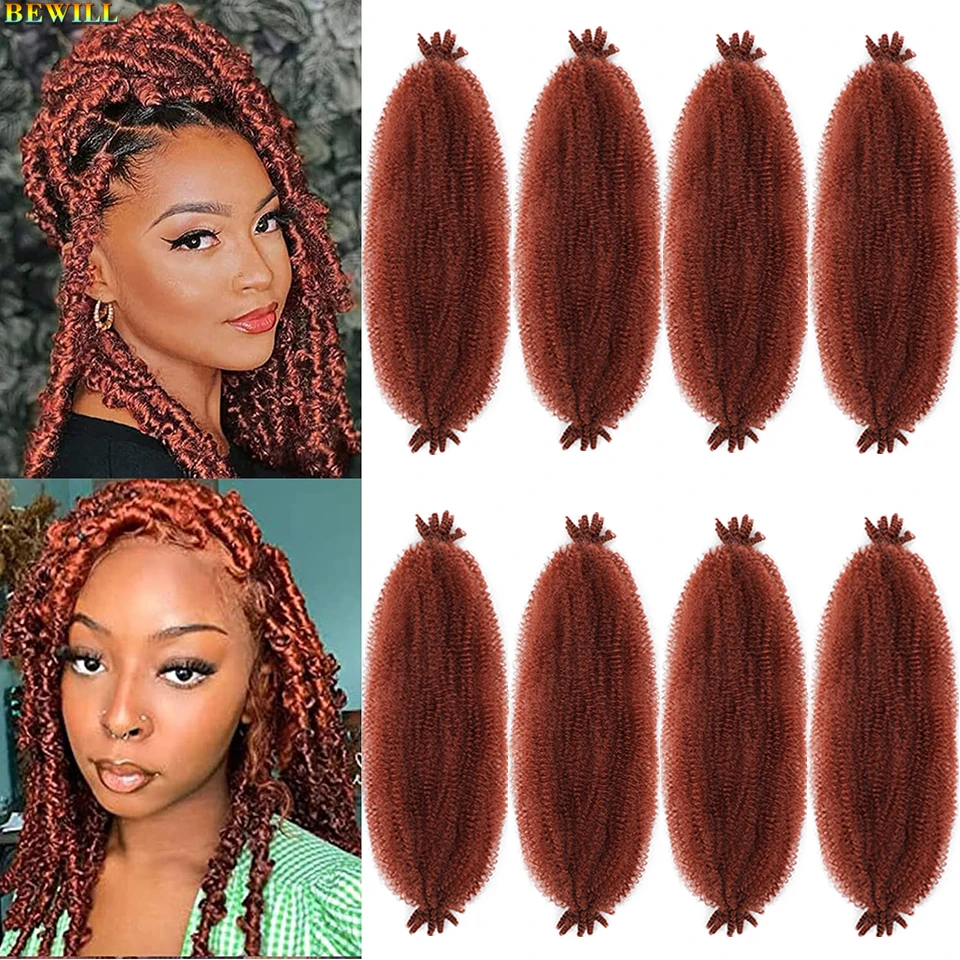 

12 16 24 Inch Marley Twist Braiding Hair 1-8 Packs Springy Afro Twist Hair Kinky Twist Braiding Hair Pre Stretched Wrapping Hair