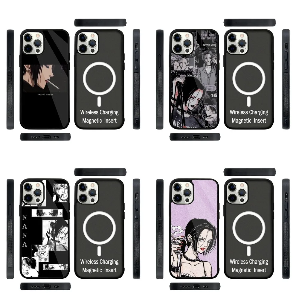 N-Nana Osaki Anime Phone Case Strong Magnetic For IPhone 16,15,14,13,Pro,Max,Plus,11,12,Mini For Magsafe Wireless Charging