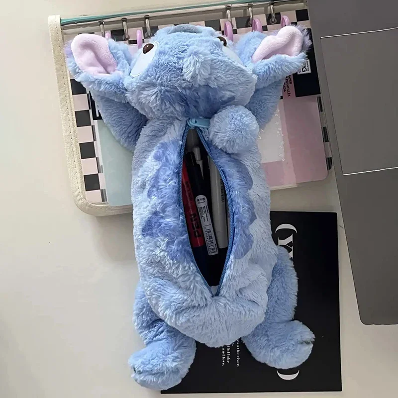 ชุดสัตว์น่ารักดินสอ Stitch Design Multi-Pocket เครื่องเขียนสําหรับโรงเรียนเด็ก Kawaii ตุ๊กตาที่แนบมา Studen ของขวัญ