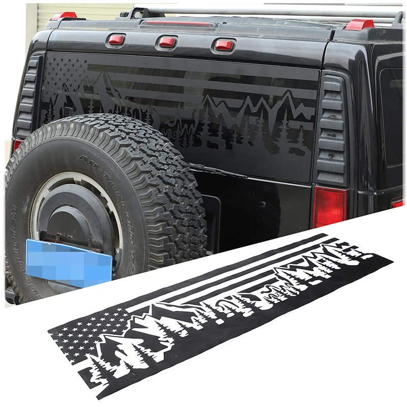 

For Hummer H2 H3 2003-2009 Car Rear Side Window Windshield Pattern Decorative Sticker Car Decal Sticker Car Accessories