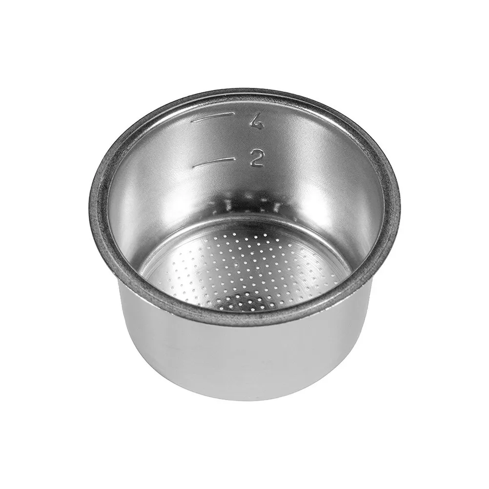 1Pcs Coffee Machine Filter Basket Stainless Steel Reusable Non Pressurized Silver Coffee Filter for High-Pressure Espresso Maker