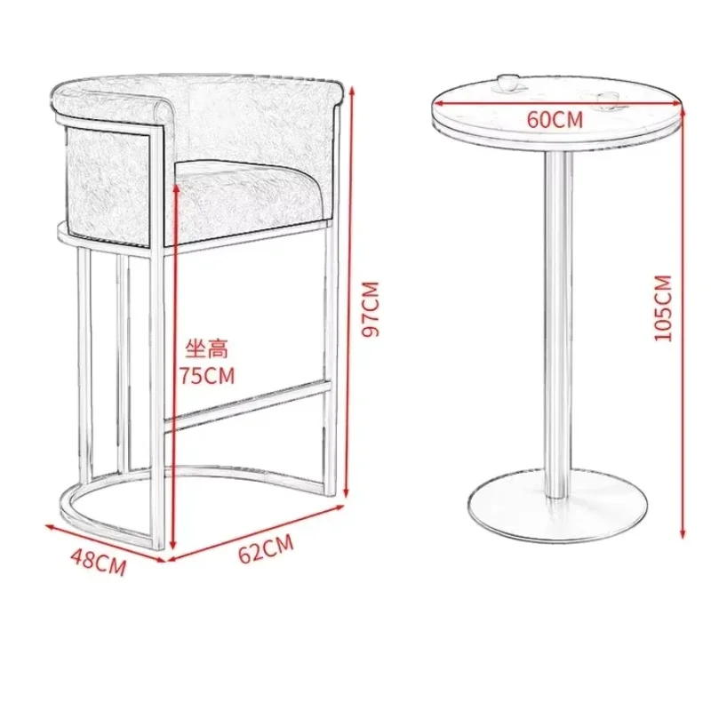 مسابقة شعبية بالجملة الطراز الحديث طاولة كوكتيل الحديد الذهبي الساقين البراز كرسي رائجة البيع الرخام Velv #1