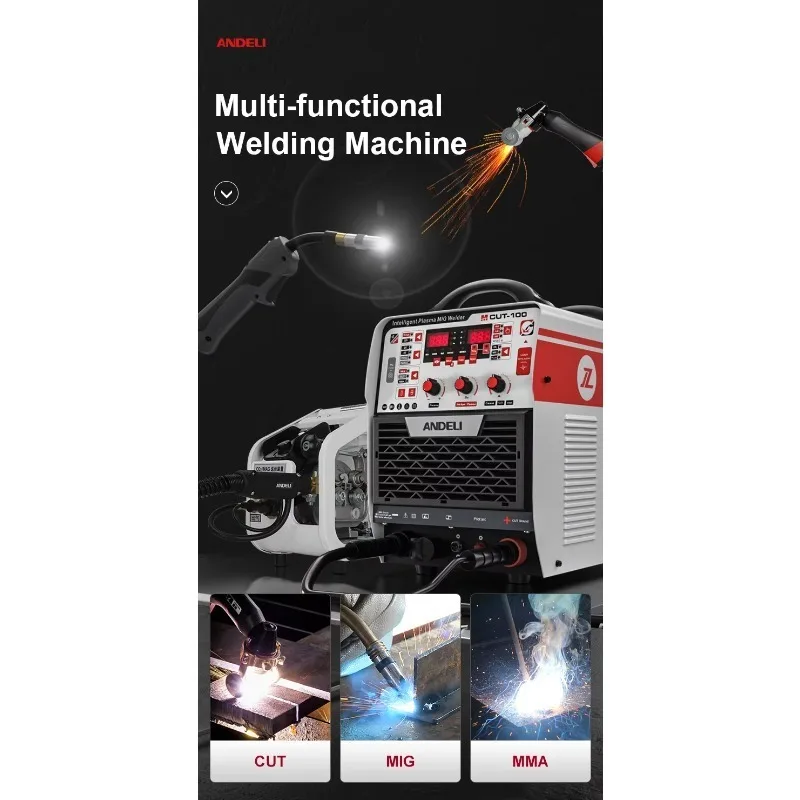 380V  Multifunctional Plasma Cut Built-in CUT/MIG/MMA 3 in 1 Industrial HF