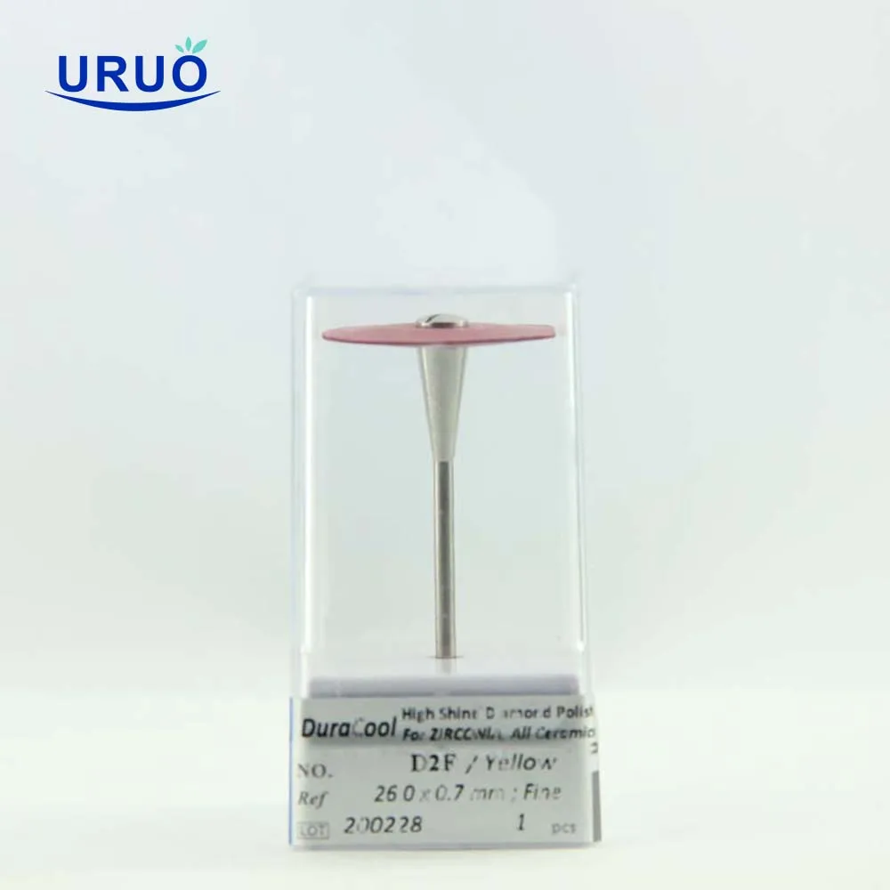 1PC Red Fine Diamond Polishers for Zirconia Rubber Diomond Dental Lab Tools D1F D26F D203F Dentistry Grinding Ceramics Stones