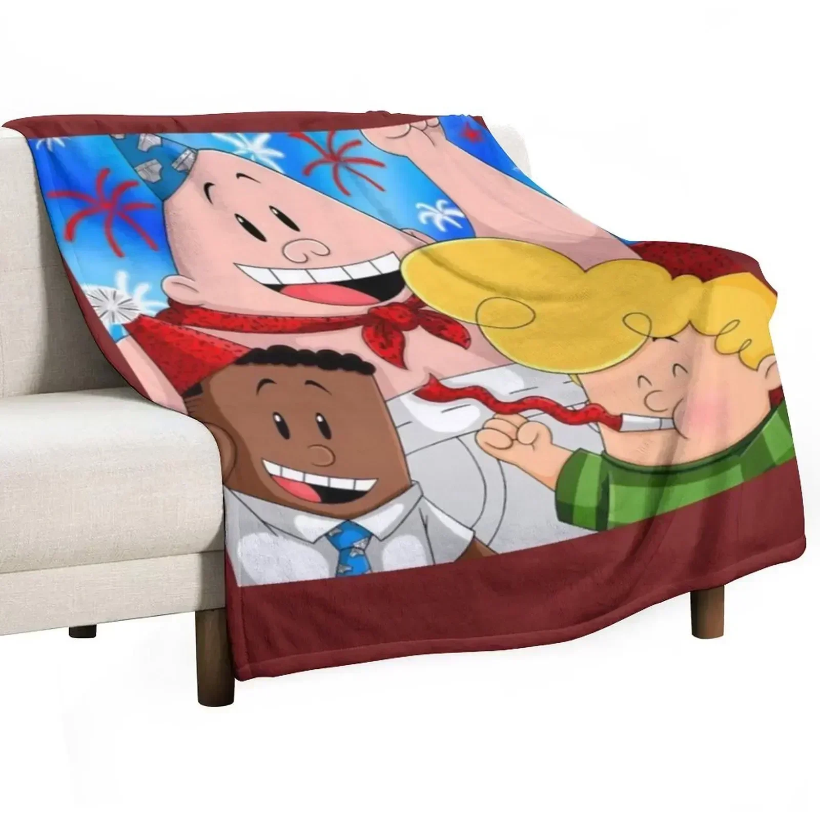 

Captain underpants merchandise Throw Blanket Thin Luxury Brand valentine gift ideas Personalized Gift Blankets
