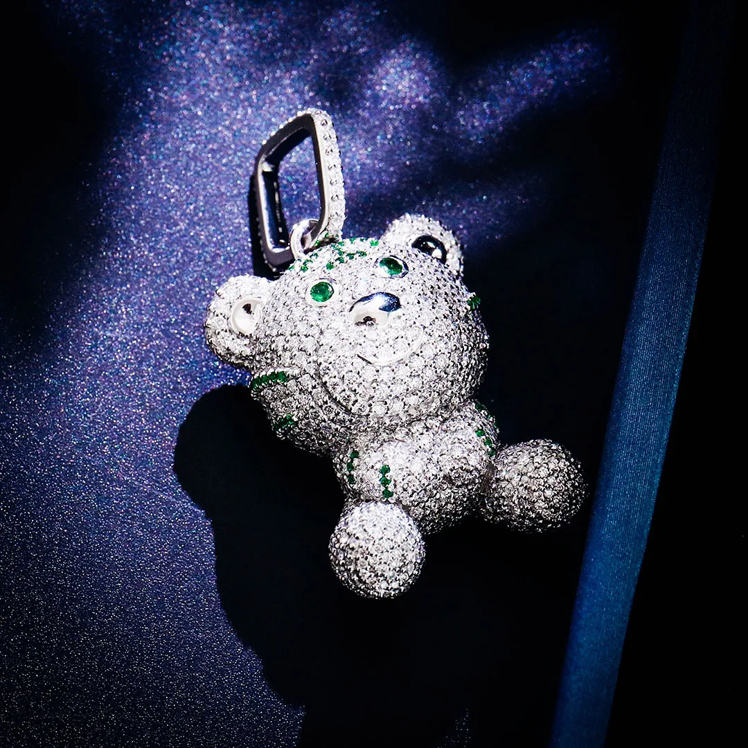 بروفانس بلاتيوم الكرتون الدب سحر مع كامل تمهيد جولة مويسانيتي الماس للنساء تخصيص شخصية سحر الذكرى #4