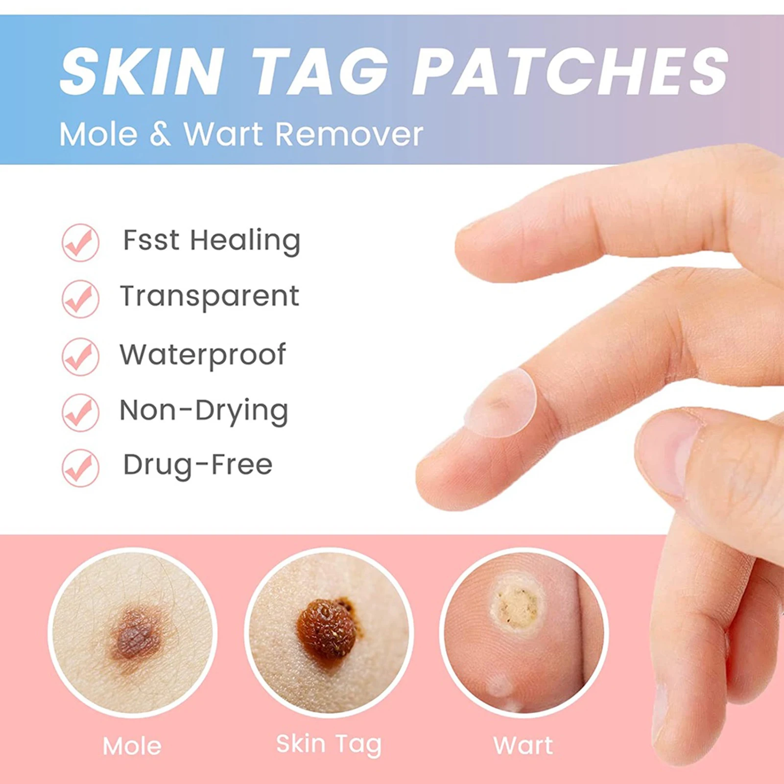 【Hot sales】72Pcs Invisible Removal Pimple Anti-Acne Hydrocolloid Patches Spots Marks Concealer Waterproof Repair Sticker image 2